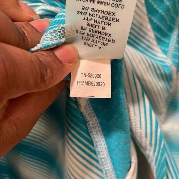 Title Nine Jacket Womens XS Full Zip Blue Ombré Stripe Long Sleeve Athleisure - Picture 7 of 10